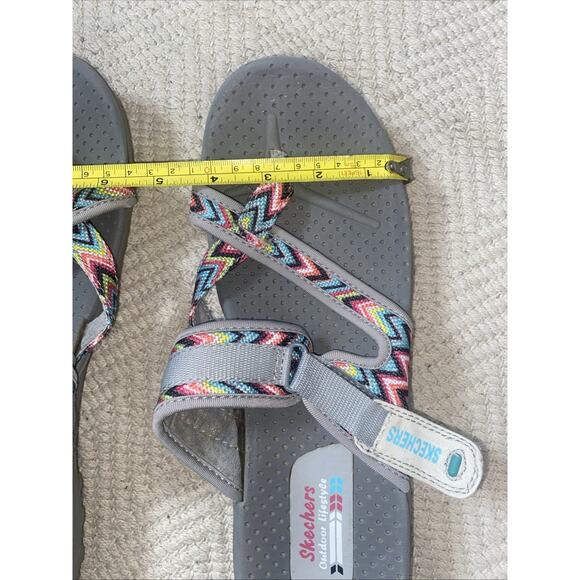 Skechers Gray Zig Swag Woman's Size 11 Sandals - Picture 7 of 8